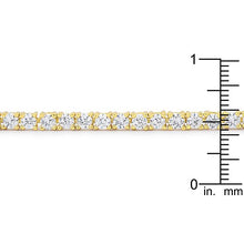 Goldtone Finish Victorian Cubic Zirconia Tennis 8 Inch Bracelet