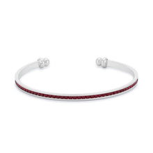 Channel-Set Garnet Cubic Zirconia Cuff