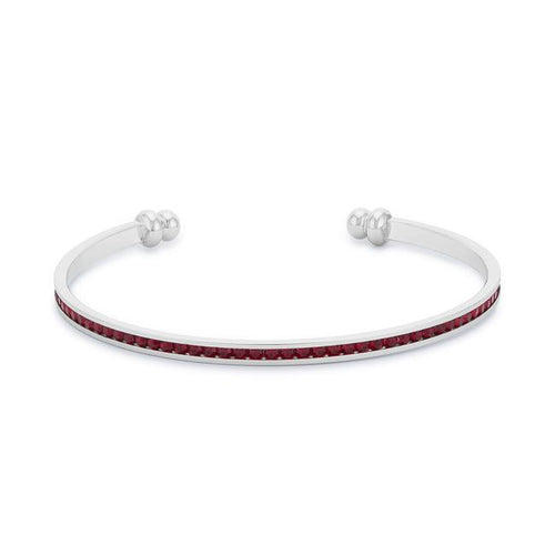 Channel-Set Garnet Cubic Zirconia Cuff