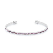 Channel-Set Lavender Cubic Zirconia Cuff