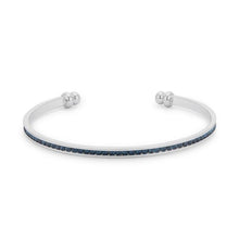 Channel-Set Montana Blue Cubic Zirconia Cuff