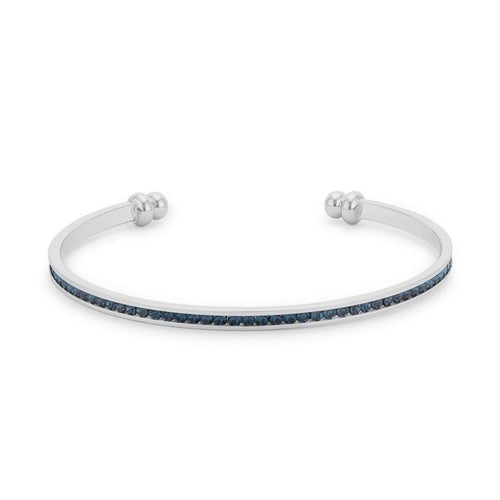 Channel-Set Montana Blue Cubic Zirconia Cuff
