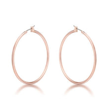 45mm Rose Gold Plated Hoop Earrings