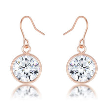 5.5 Ct Rose Gold CZ Drop Earrings