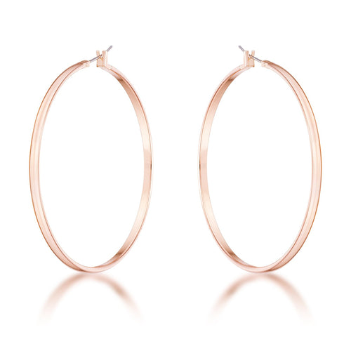 55mm Rose Gold Plated Classic Hoop Earrings