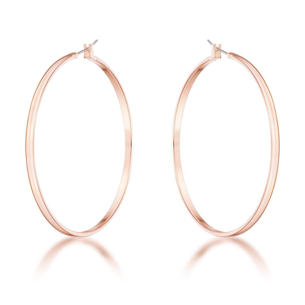 55mm Rose Gold Plated Classic Hoop Earrings