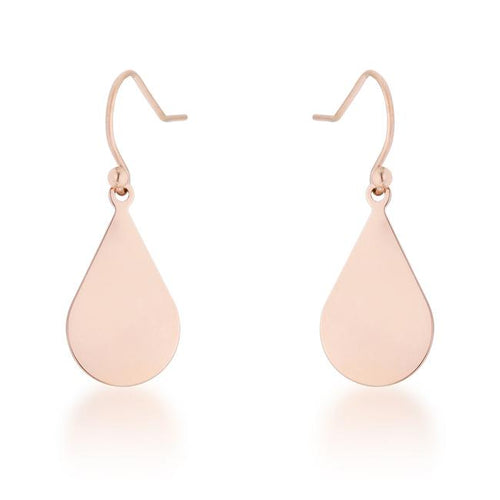 Karla Rose Gold Stainless Steel Teardrop Earrings