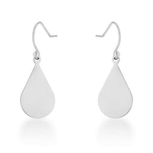 Karla Rhodium Stainless Steel Teardrop Earrings