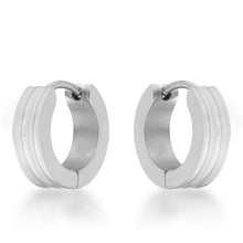 Marlene Rhodium Stainless Steel Small Hoop Earrings