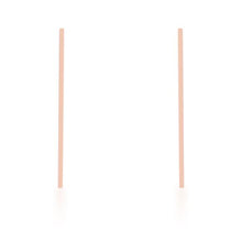 Carolee Rose Gold Stainless Steel Long Line Drop Earrings