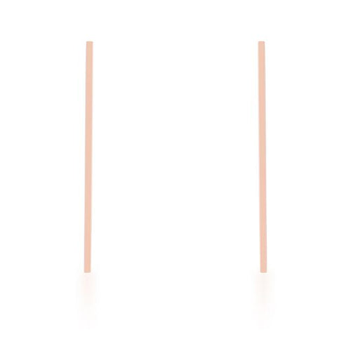 Carolee Rose Gold Stainless Steel Long Line Drop Earrings
