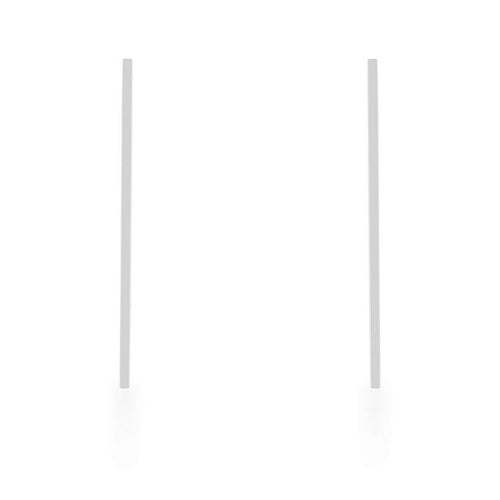 Carolee Rhodium Stainless Steel Long Line Drop Earrings
