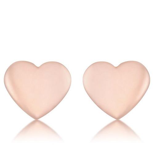Janet Rose Gold Heart Stud Earrings