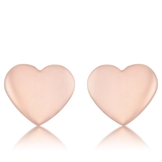 Janet Rose Gold Heart Stud Earrings