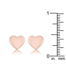 Janet Rose Gold Heart Stud Earrings