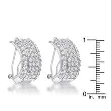 2.9Ct Dazzling Rhodium Plated Clear CZ Huggie