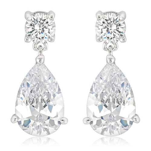 Elegant Cubic Zirconia Drop Earrings