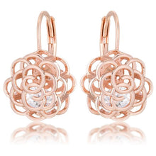 Maya 1.5ct CZ Rose Gold Rose Drop Earrings
