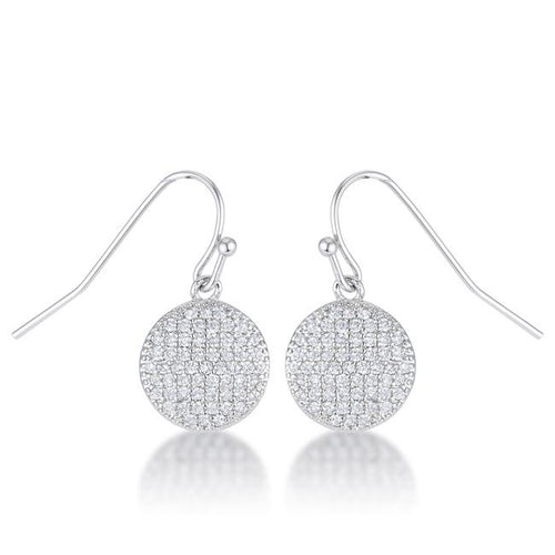 .6 Ct Elegant CZ Disk Earrings