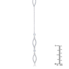 Carmela 0.6ct CZ Rhodium Classic Drop Lariat Necklace