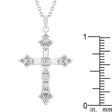 Brilliant Cubic Zirconia Cross Pendant