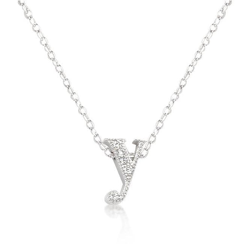 Micro-Pave Initial Y Pendant