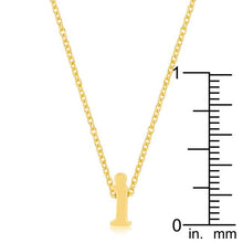 Golden Initial I Pendant