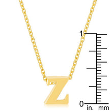 Golden Initial Z Pendant