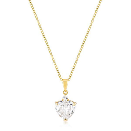 Goldtone Big Heart Pendant