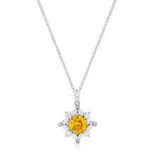 Classic Sun Pendant in Rhodium Plated