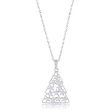 .2 ct CZ Rhodium Christmas Tree Pave Holiday Pendant