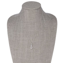 1.18Ct Dainty Rhodium Plated Micro Pave Teardrop Dancing CZ Pendant