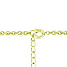 Golden Graduated Cubic Zirconia Circle Pendant