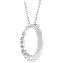 Graduated Cubic Zirconia Circle Pendant