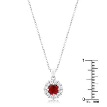 Bella Bridal Pendant in Ruby Red