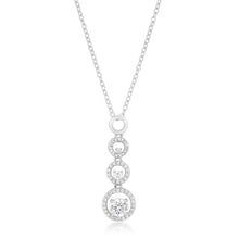 Halo Graduated Cubic Zirconia Pendant