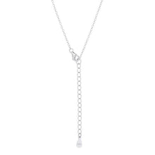 Classic Cubic Zirconia Sterling Silver Drop Necklace