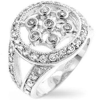 Classic Cubic Zirconia Web Ring