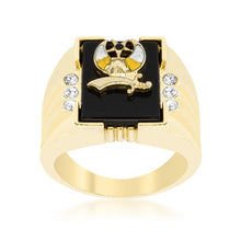 3-Stone Shriners Mens Ring