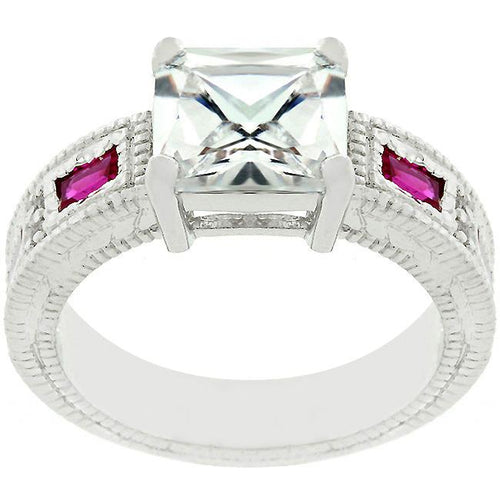 Prima Donna Ruby Red Cubic Zirconia Ring