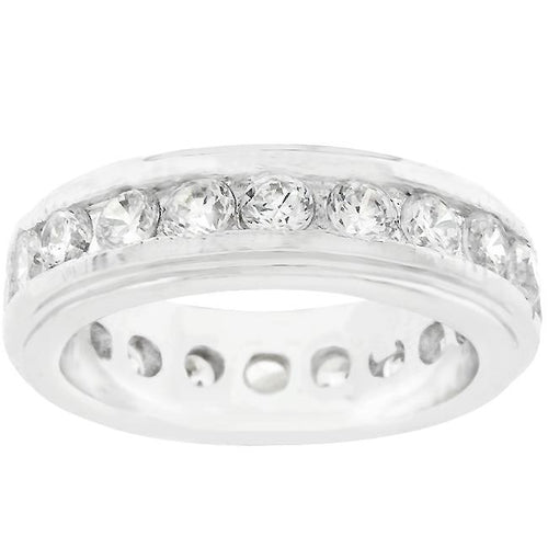 New England Eternity Ring in Rhodium Plated
