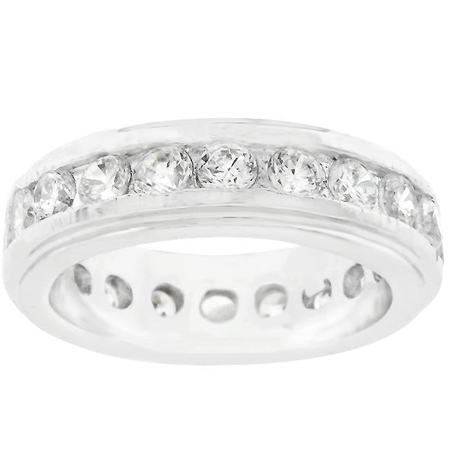 New England Eternity Ring in Rhodium Plated