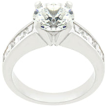 Classic Rhodium Plated Engagement Ring