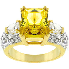 Yellow Cubic Zirconia Fashion Ring