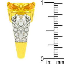 Yellow Cubic Zirconia Fashion Ring