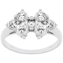 Round Cubic Zirconia Cluster Ring
