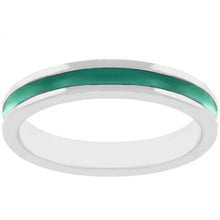 Green Enamel Eternity Ring