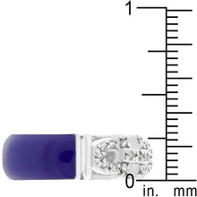 Purple Enamel Cubic Zirconia Ring