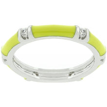 Yellow Enamel Stacker Ring