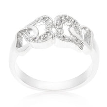 Linked Cubic Zirconia Hearts Ring